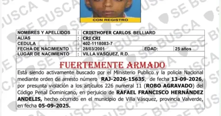 Cae otro presunto delincuente durante enfrentamiento con la Policía Nacional en Villa Vásquez