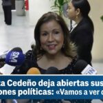 Margarita Cedeño deja abierta posibilidad de aspiraciones políticas rumbo a 2028.