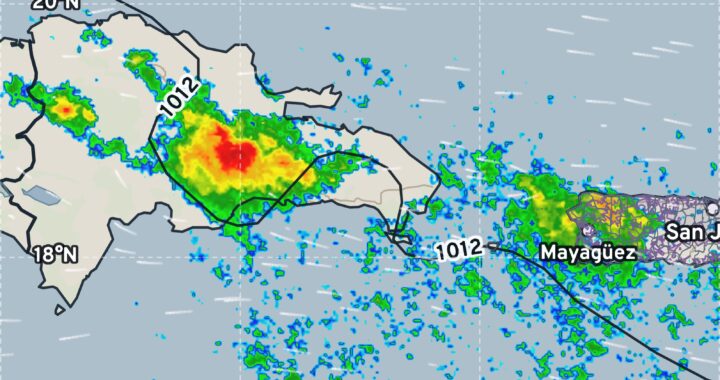 Indomet pronostica lluvias y tormentas eléctricas por el acercamiento de una vaguada